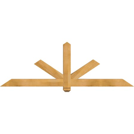 Ekena Millwork Kennewick Rough Sawn Timber Gable Bracket, Western Red Cedar, 72"W x 24"H x 4"D x 4"F, 8/12 Pitch GBW072X24X0404KEN00RWR